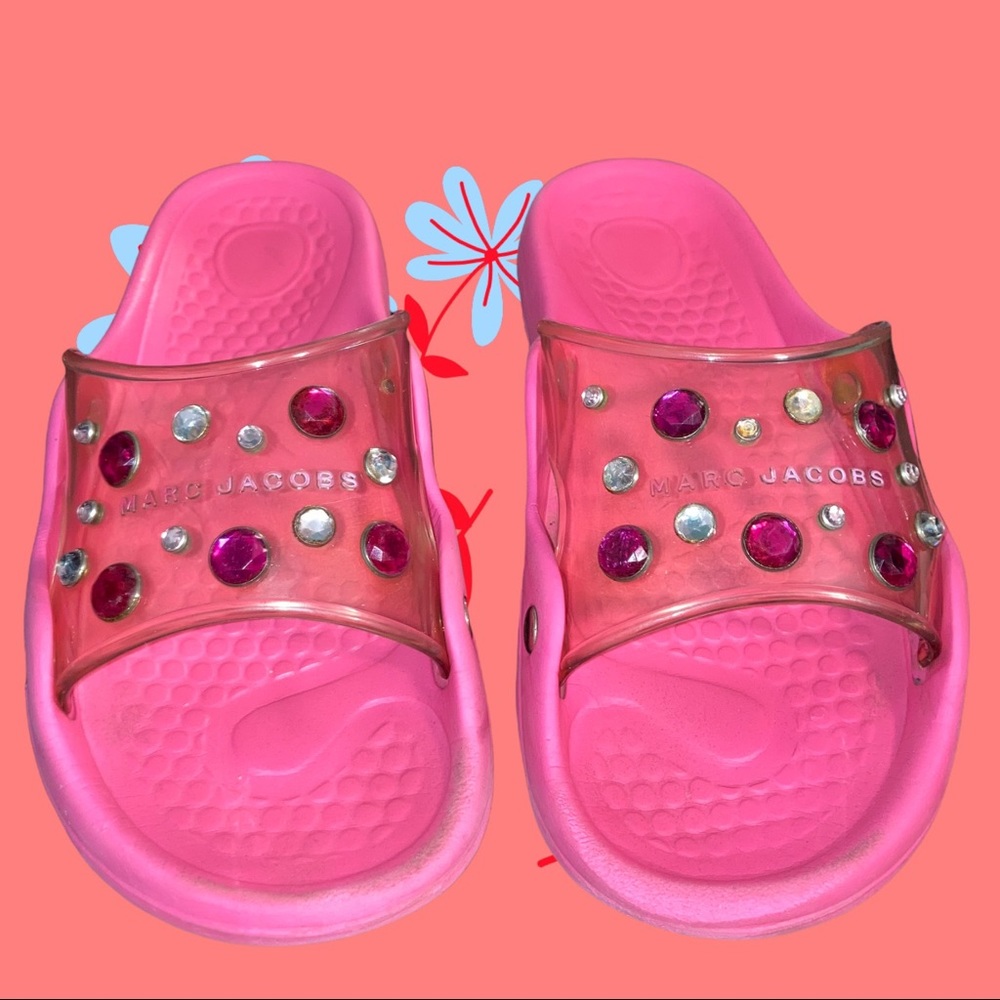 Marc Jacobs Pink Diamond Slides Size 9